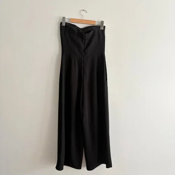 Aritzia Black Strapless Wide-Leg Jumpsuit - Picture 6 of 9